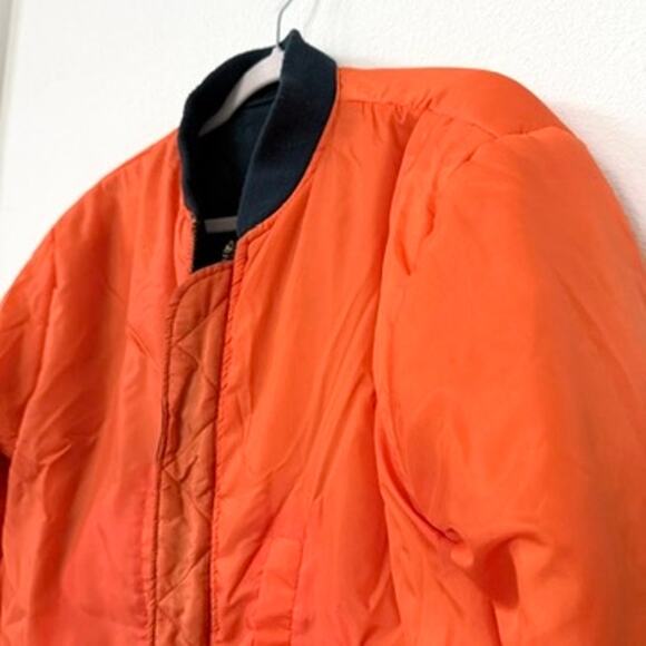 Alpha Industries Vtg MA-1 Flight Bomber Jacket Blue Reversible Men's Medium - Picture 9 of 10